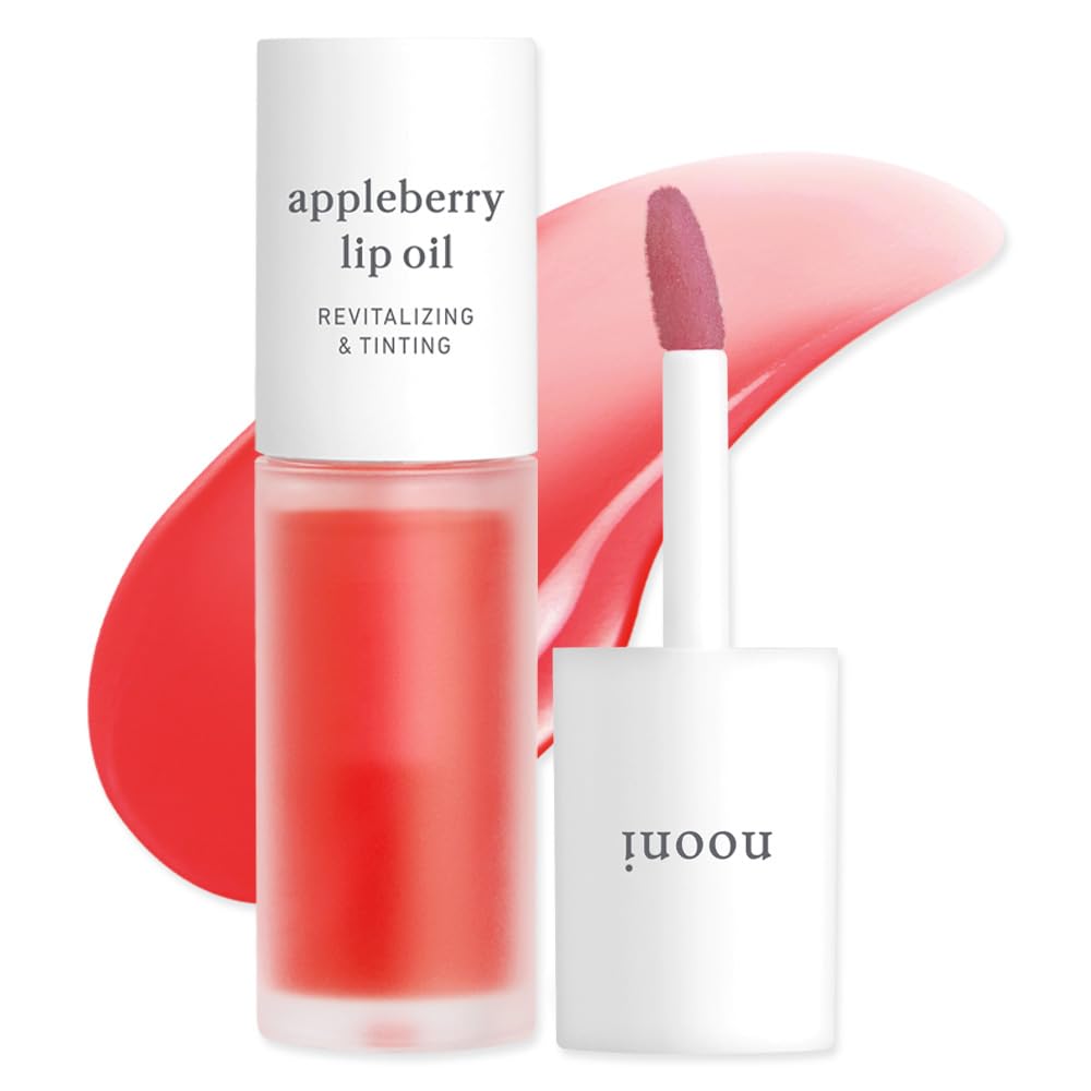 NOONI Korean Lip Oil in Appleberry - Hydrating, Plumping, and Long-Lasting Lip Care for a Youthful Glow