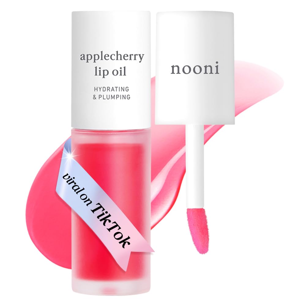 NOONI Korean Lip Oil in Appleberry - Hydrating, Plumping, and Long-Lasting Lip Care for a Youthful Glow