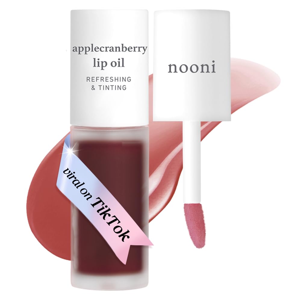 NOONI Korean Lip Oil in Appleberry - Hydrating, Plumping, and Long-Lasting Lip Care for a Youthful Glow