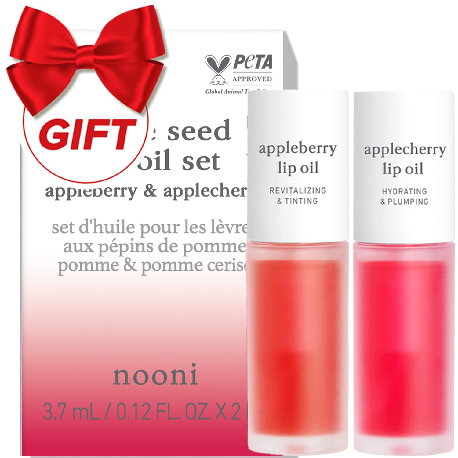 NOONI Korean Lip Oil in Appleberry - Hydrating, Plumping, and Long-Lasting Lip Care for a Youthful Glow