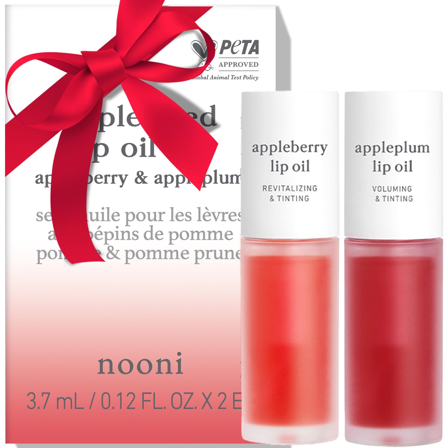 NOONI Korean Lip Oil in Appleberry - Hydrating, Plumping, and Long-Lasting Lip Care for a Youthful Glow