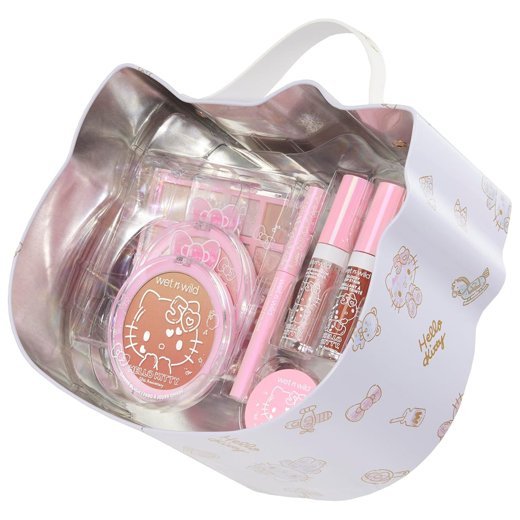 Celebrate Hello Kitty's 50th Anniversary with the Wet N Wild Hello Kitty PR Box - A 13-Piece Makeup Set Featuring Versatile, Buildable Looks in a Charming Keepsake Box!