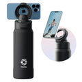 Magnetic Sports Water Bottle: Insulated Stainless Steel Thermos with Phone Holder and Large Capacity